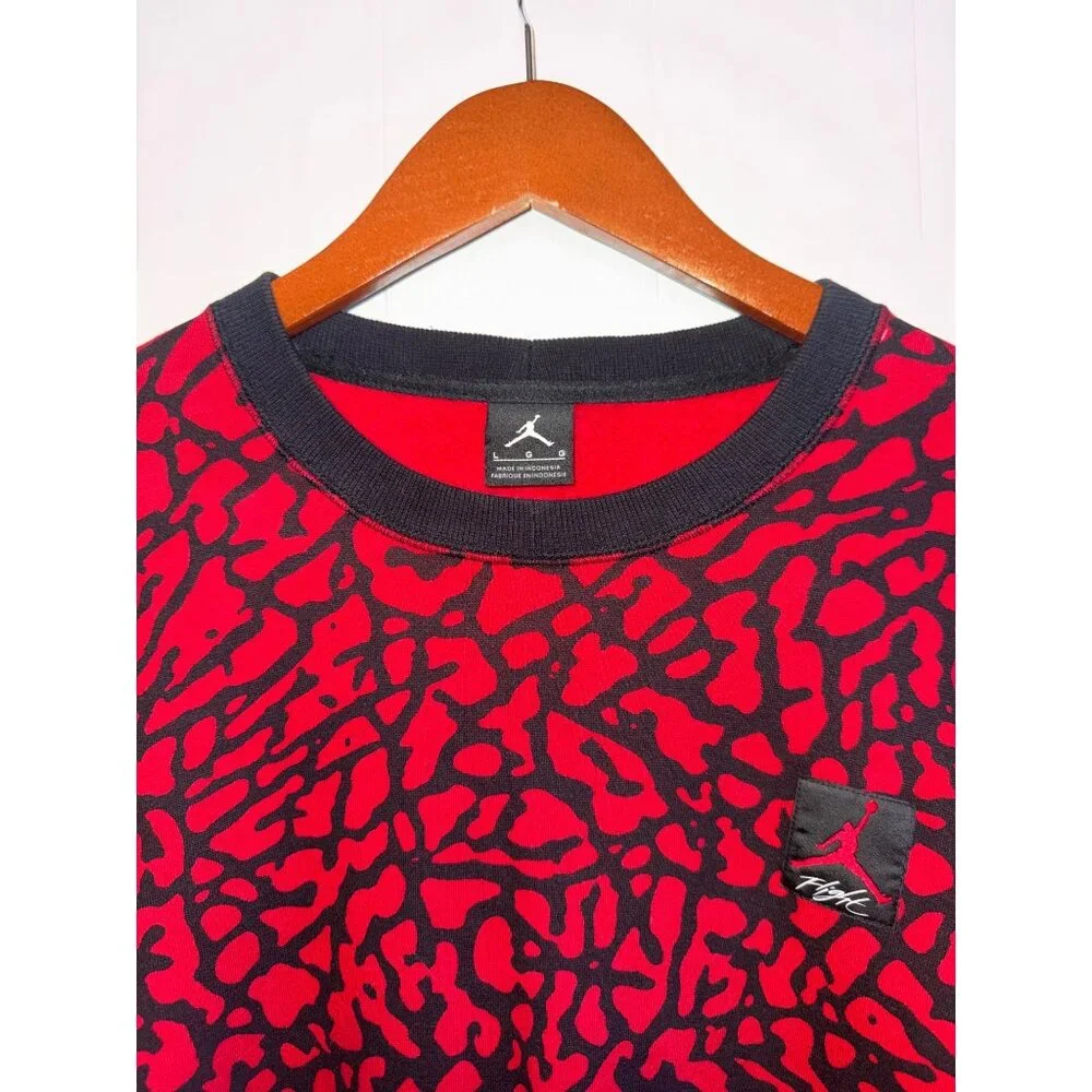 Vintage 90's Nike Air Jordan Prime Flight Elephant Print Sweatshirt Sz Large‎